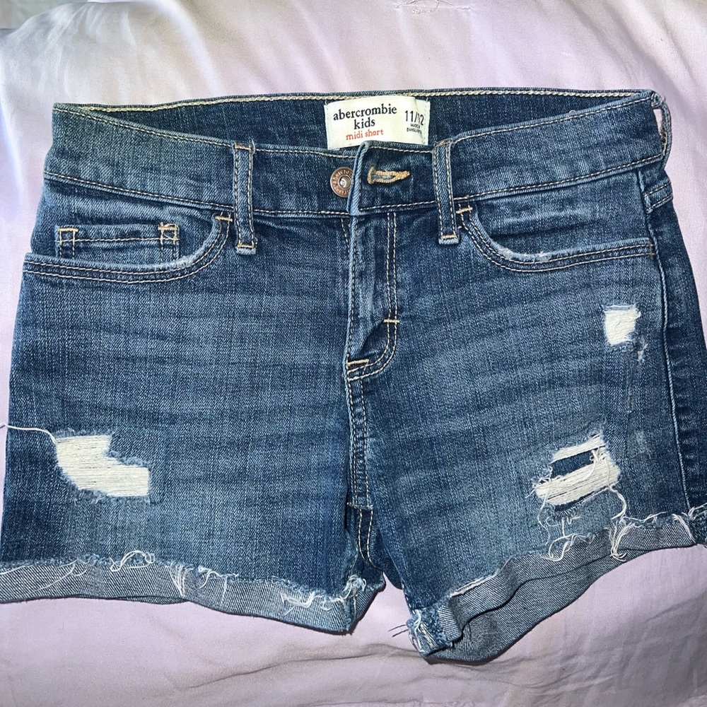 Girls Abercrombie and Fitch Jean Shorts
